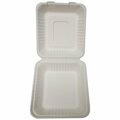 Americareroyal PrimeWare 1-Section Hinged Lid Containers Deep Medium 7.88 in. x 8 in. x 3.19 in., 100PK DHL-81